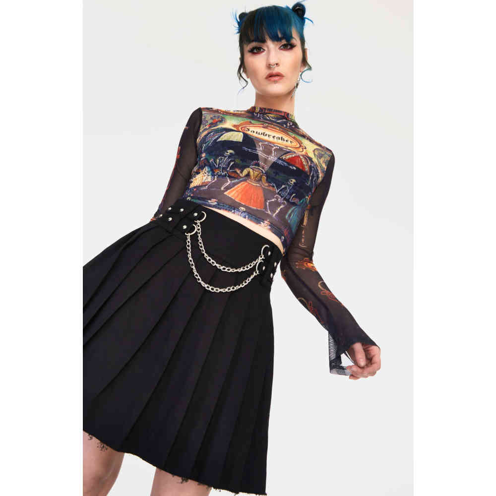 Jawbreaker - Detention Pleated Mini skirt - Black